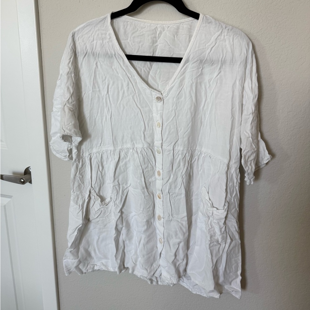 White button up Tunic